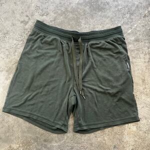 Eddie Bauer Men's Dark Forest Green Lounge Shorts L